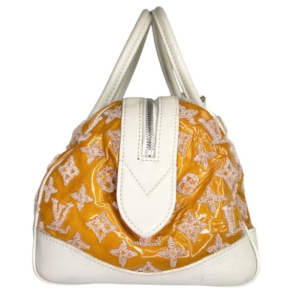 LOUIS VUITTON LV Monogram Bouclettes Speedy Amber Boston Embroidered Lambskin LV - Picture 5 of 16